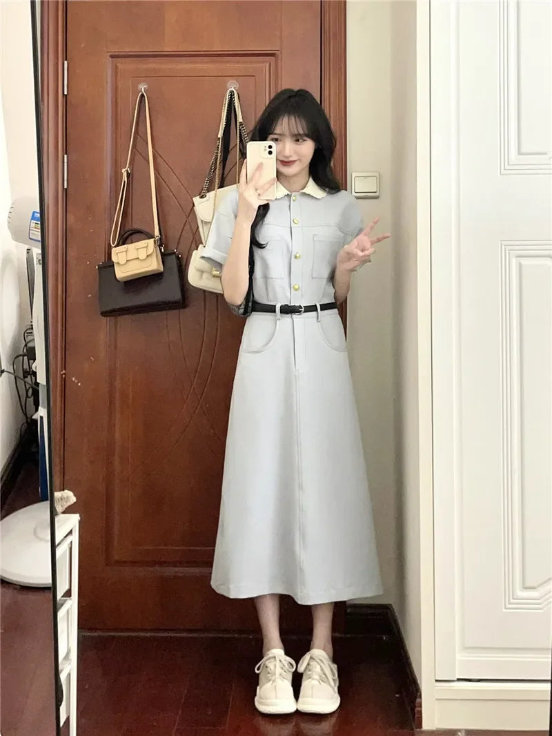 Long Dress with Buttons Designer maxi dresses