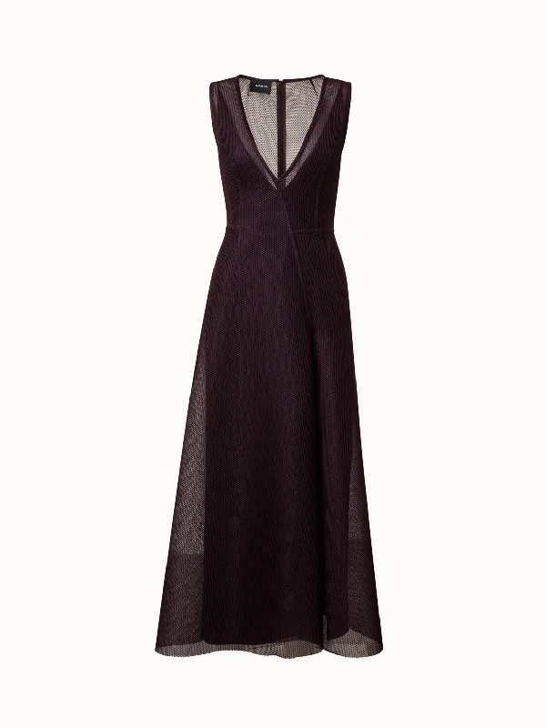 Techno Grid Midi Dress Stylish Midi Skirt